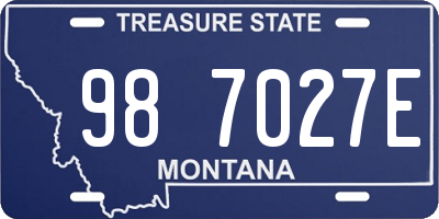 MT license plate 987027E