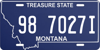 MT license plate 987027I