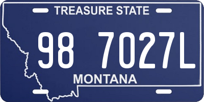 MT license plate 987027L