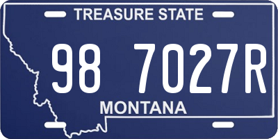 MT license plate 987027R