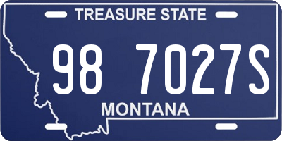 MT license plate 987027S