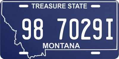 MT license plate 987029I