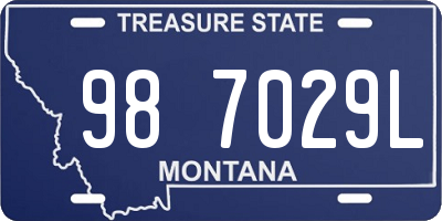 MT license plate 987029L