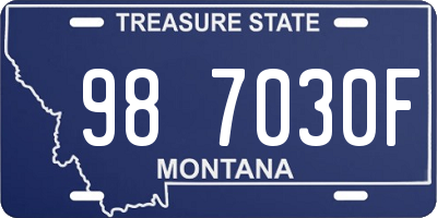 MT license plate 987030F