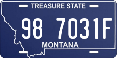 MT license plate 987031F