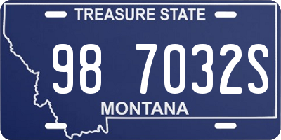 MT license plate 987032S