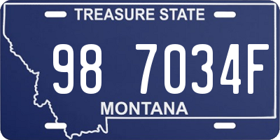 MT license plate 987034F