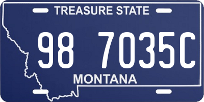 MT license plate 987035C