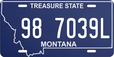 MT license plate 987039L