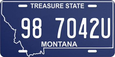 MT license plate 987042U