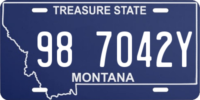 MT license plate 987042Y