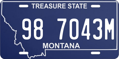MT license plate 987043M
