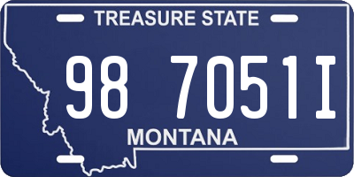 MT license plate 987051I