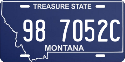 MT license plate 987052C