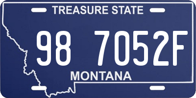 MT license plate 987052F