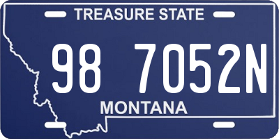 MT license plate 987052N