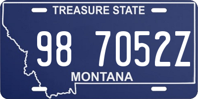 MT license plate 987052Z