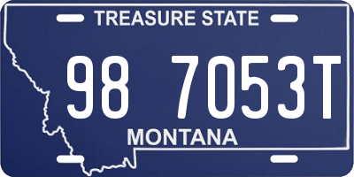 MT license plate 987053T