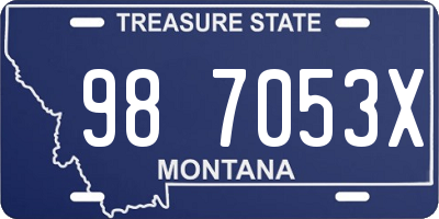 MT license plate 987053X
