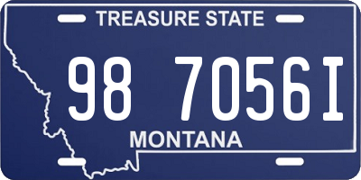 MT license plate 987056I