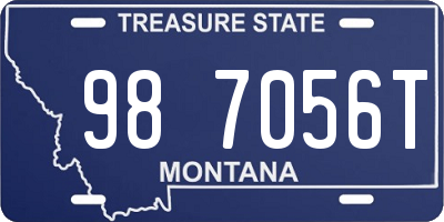 MT license plate 987056T