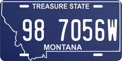 MT license plate 987056W