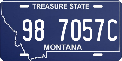 MT license plate 987057C