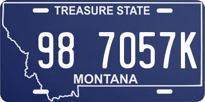 MT license plate 987057K