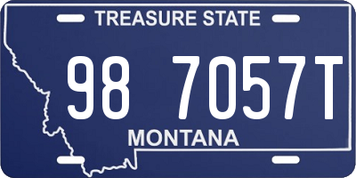 MT license plate 987057T