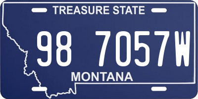 MT license plate 987057W