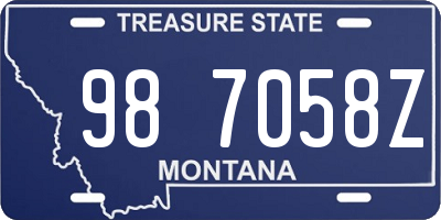 MT license plate 987058Z