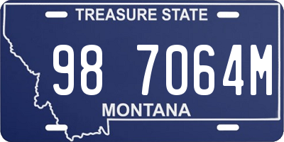 MT license plate 987064M