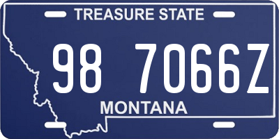 MT license plate 987066Z