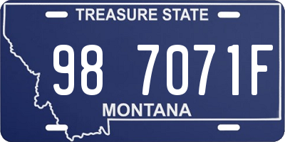 MT license plate 987071F