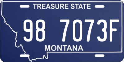 MT license plate 987073F