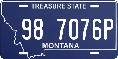 MT license plate 987076P