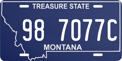 MT license plate 987077C