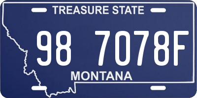 MT license plate 987078F