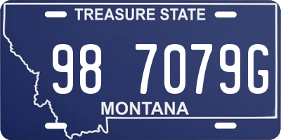 MT license plate 987079G