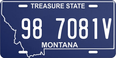 MT license plate 987081V