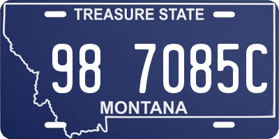 MT license plate 987085C