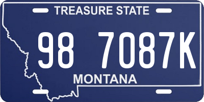 MT license plate 987087K