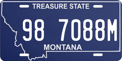 MT license plate 987088M