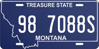 MT license plate 987088S