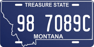 MT license plate 987089C