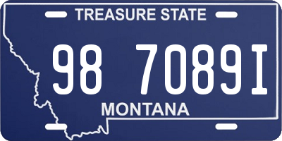 MT license plate 987089I