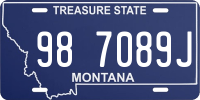MT license plate 987089J