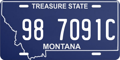 MT license plate 987091C