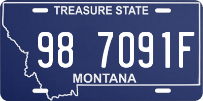 MT license plate 987091F
