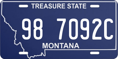 MT license plate 987092C